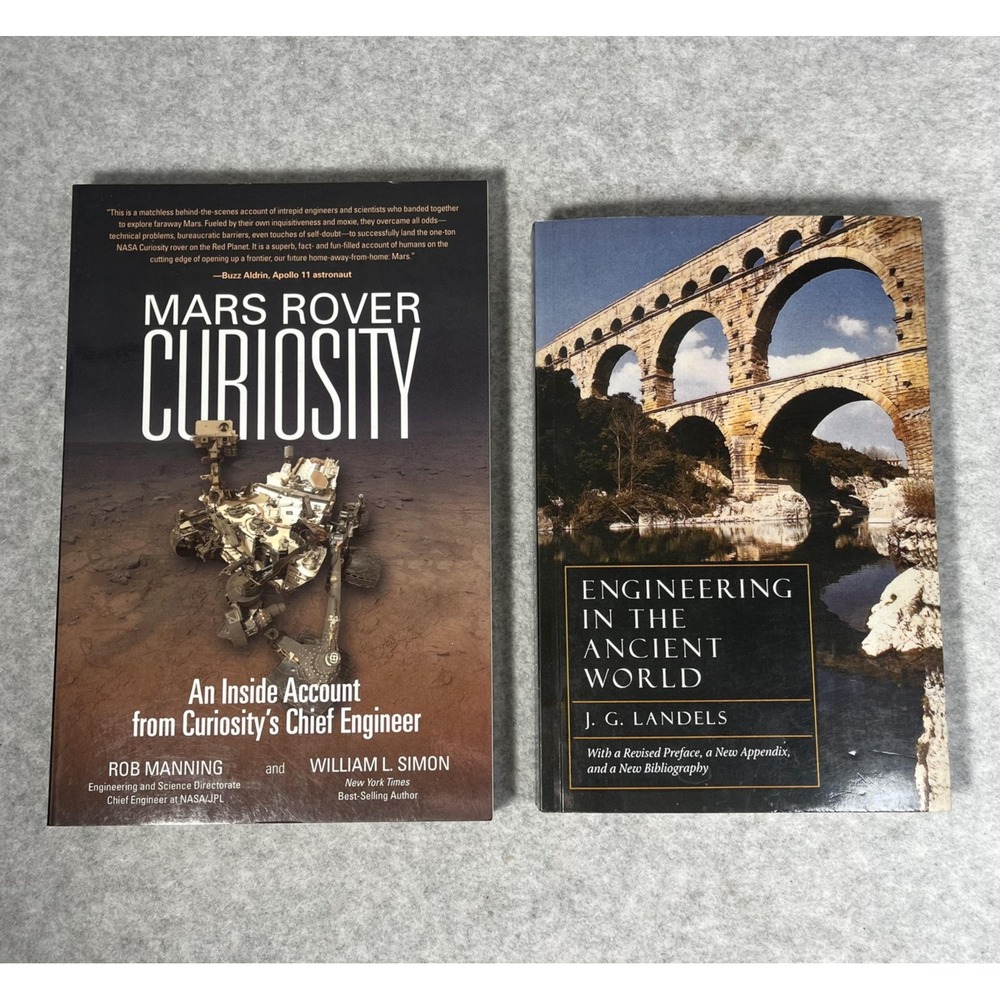 Mars Rover Curiosity & Engineering In The Ancient World Science Lot 2 PB Books